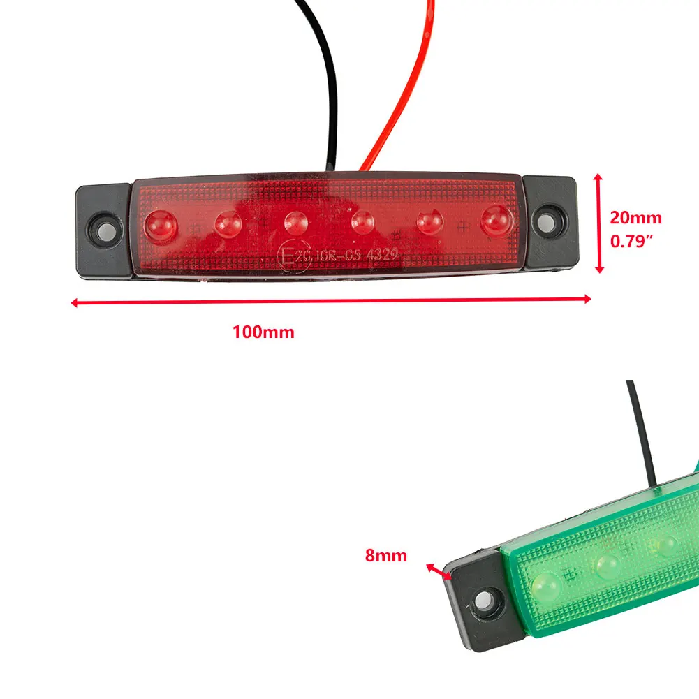 4Pcs Red Green Boat Navigation LED Boat Navigation Lights Waterproof For Marine Yacht Kayak Sailboat Pontoon Boat Signal Lamp