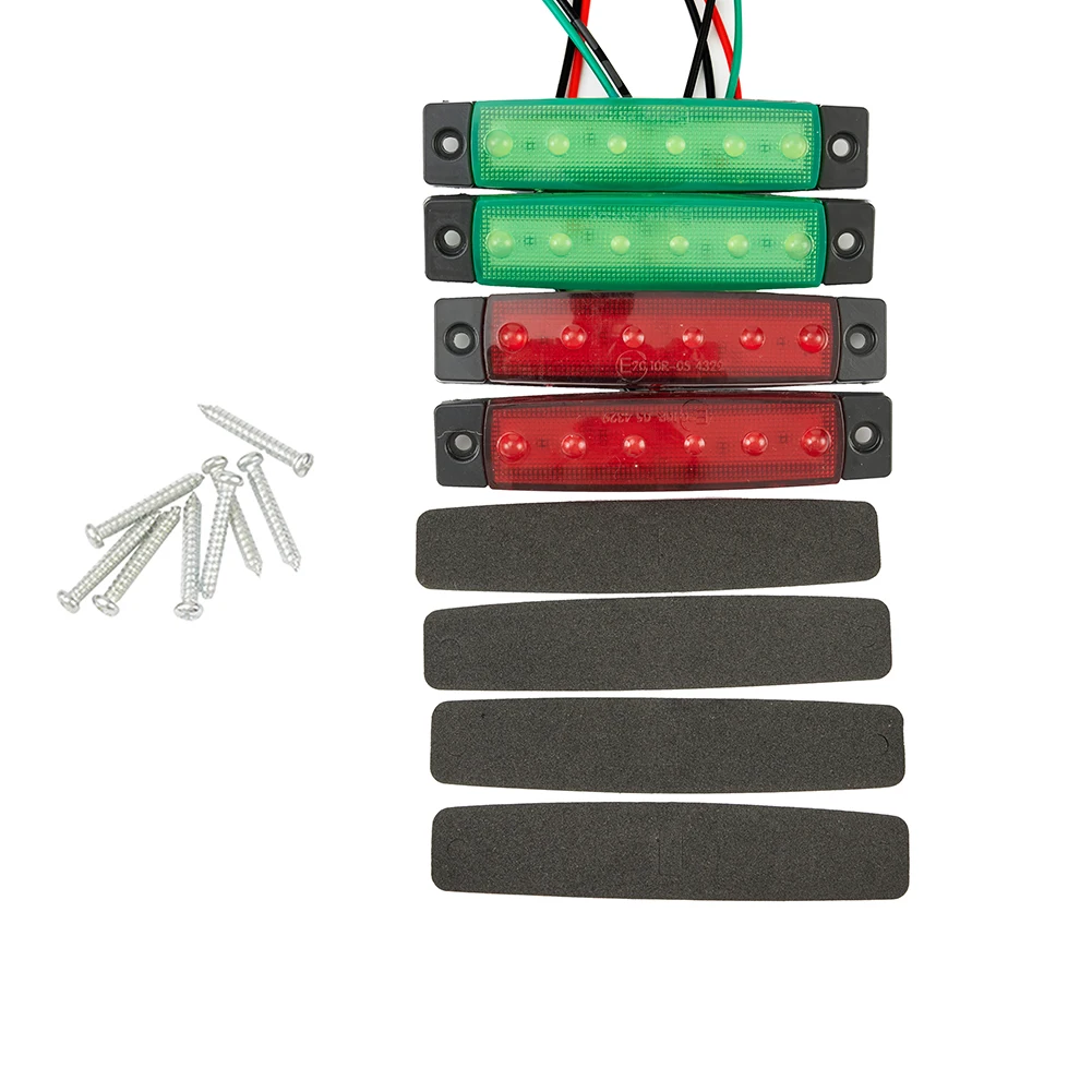 4Pcs Red Green Boat Navigation LED Boat Navigation Lights Waterproof For Marine Yacht Kayak Sailboat Pontoon Boat Signal Lamp