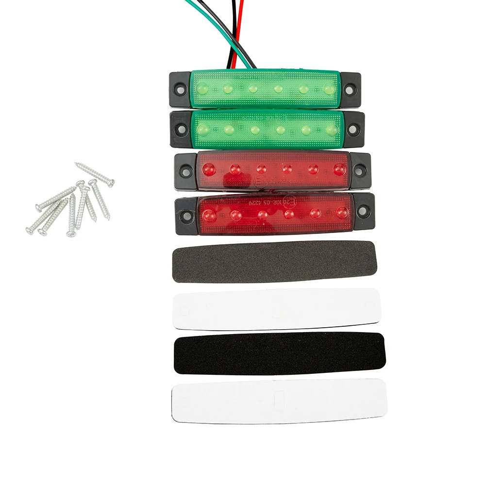 4Pcs Red Green Boat Navigation LED Boat Navigation Lights Waterproof For Marine Yacht Kayak Sailboat Pontoon Boat Signal Lamp