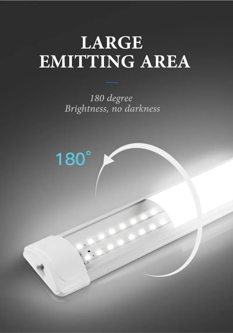 Moisture-Proof Led Tube Light 50/30cm Kitchen Lights 20W 10W 6W Cabinet Lighting Kitchen Bathroom Bedroom Tube Fixture 220V 110V