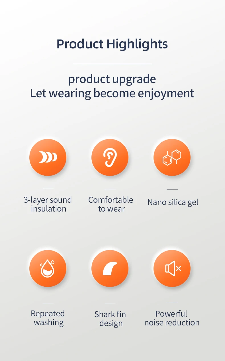 1 Pair Ear Plugs Noise Reduction Tapones Oido Ruido Oordopjes Soft Silicone Ear Muffs Tapones Para Dormir Earplugs For Sleeping