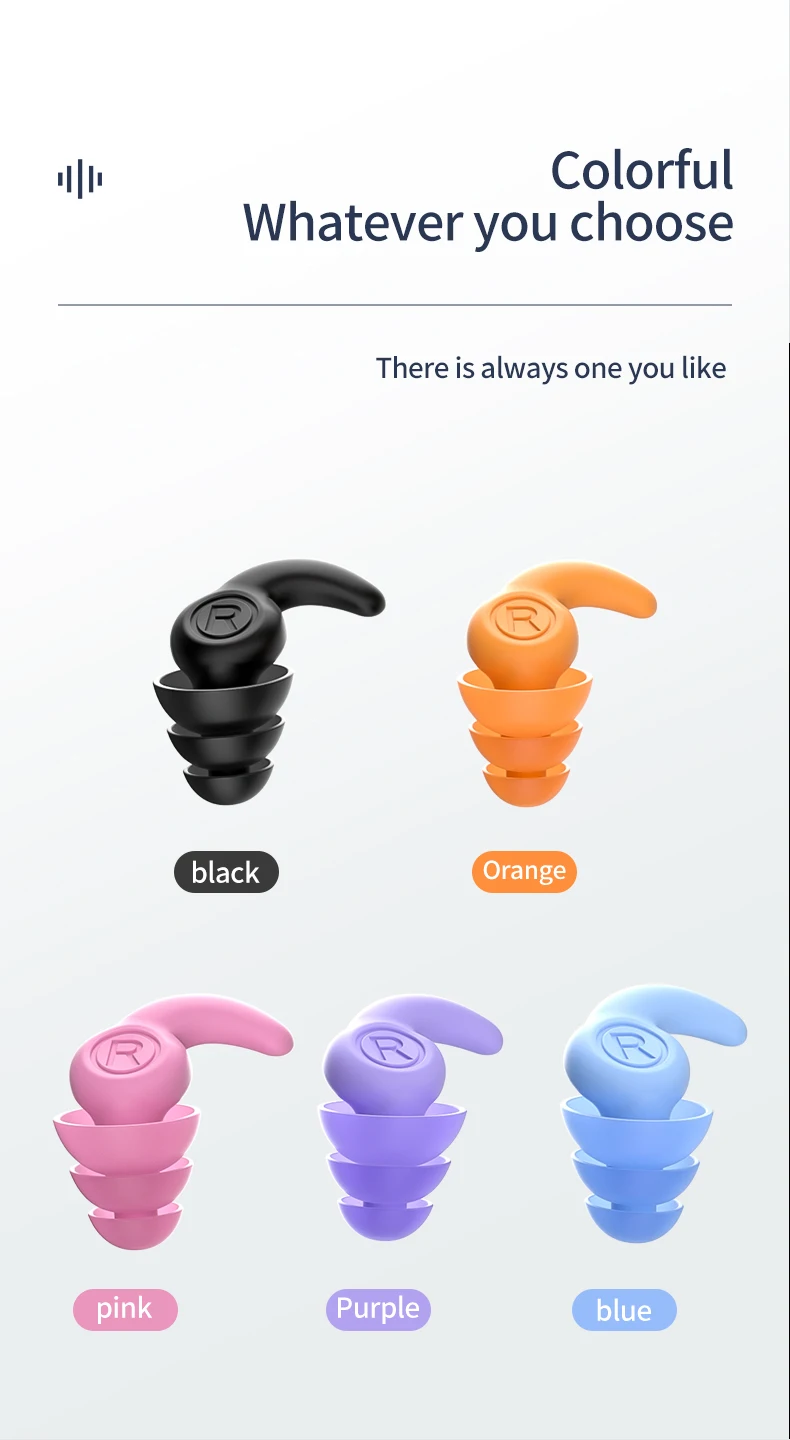 1 Pair Ear Plugs Noise Reduction Tapones Oido Ruido Oordopjes Soft Silicone Ear Muffs Tapones Para Dormir Earplugs For Sleeping