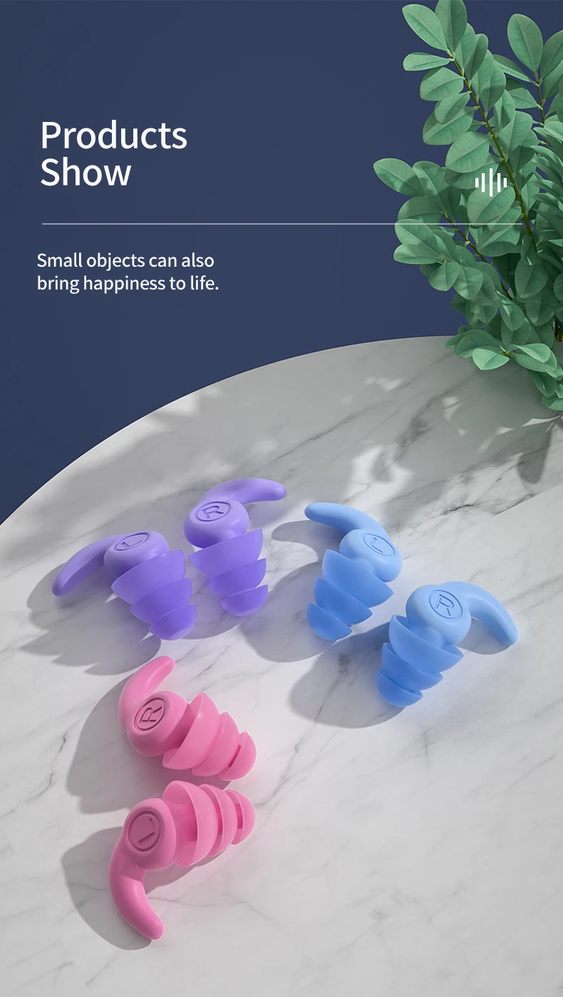1 Pair Ear Plugs Noise Reduction Tapones Oido Ruido Oordopjes Soft Silicone Ear Muffs Tapones Para Dormir Earplugs For Sleeping