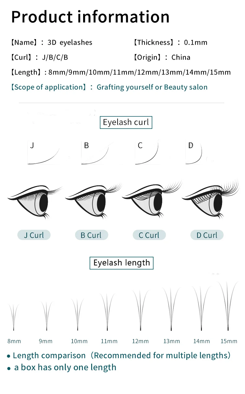 E-young 2d Premade Lashes Volume Fans Short Stem C/D Curl 0.1mm Natural False Eyelashes Extensions Premade Fans Wholesale Makeup