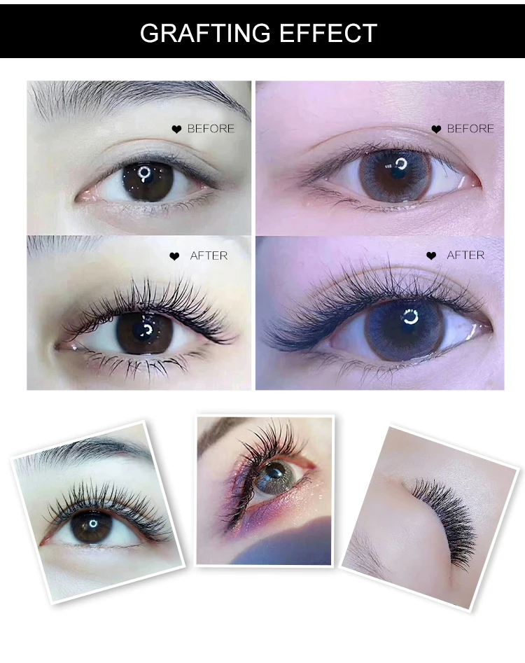 E-young 2d Premade Lashes Volume Fans Short Stem C/D Curl 0.1mm Natural False Eyelashes Extensions Premade Fans Wholesale Makeup