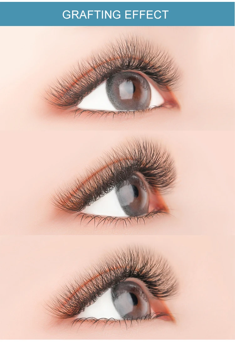 E-young 2d Premade Lashes Volume Fans Short Stem C/D Curl 0.1mm Natural False Eyelashes Extensions Premade Fans Wholesale Makeup