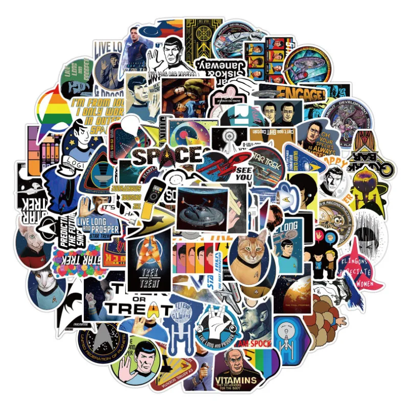10/30/50/100Pcs Movie star trek For Snowboard Laptop Luggage Fridge Car- Styling Vinyl Decal Home Decor Stickers