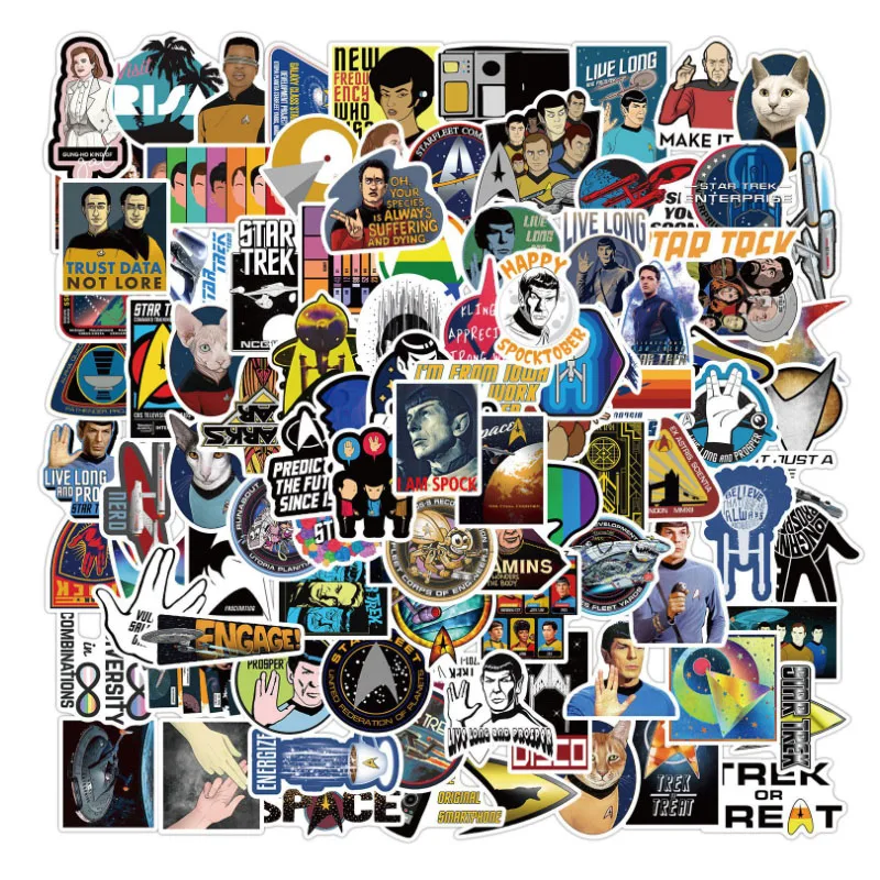10/30/50/100Pcs Movie star trek For Snowboard Laptop Luggage Fridge Car- Styling Vinyl Decal Home Decor Stickers