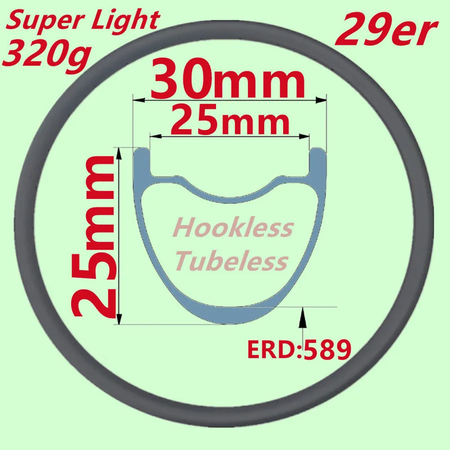MTB Carbon Rim UD Matte 28 Holes MTB Rim 29er/27.5er 650B Bike Rim Size 20 25 30MM Depth Super Light XC MTB Carbon Bicycle Rims