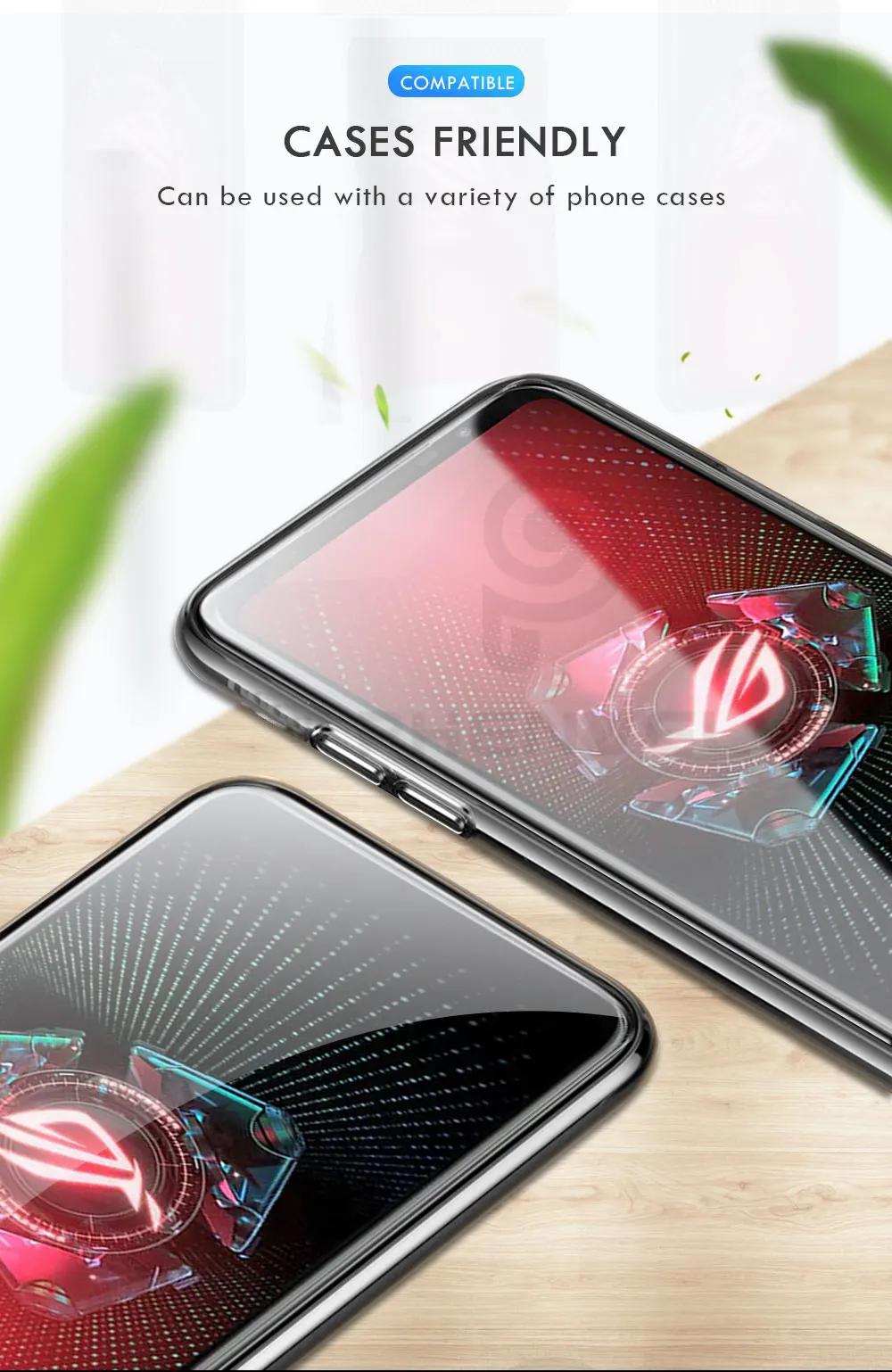 Tempered Glass Screen Protector For Asus Rog Phone 5 3 7 6D 5S 6 8 9 Pro Oleophobic Protective Glass