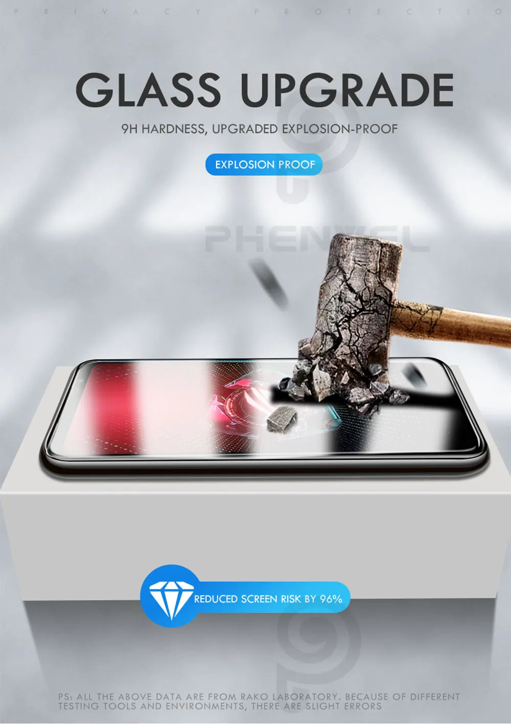 Tempered Glass Screen Protector For Asus Rog Phone 5 3 7 6D 5S 6 8 9 Pro Oleophobic Protective Glass