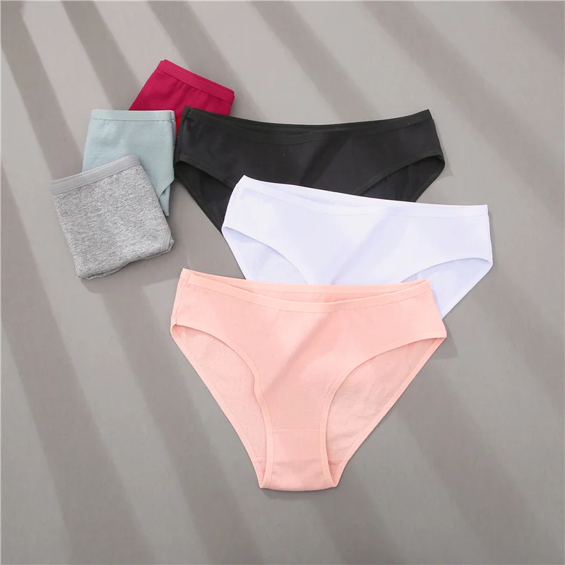 Cotton Panties Jacquard Design Pattern Women Panties Underwear Sexy Female Lingerie Briefs Solid Color Intimate Pantys for Woman