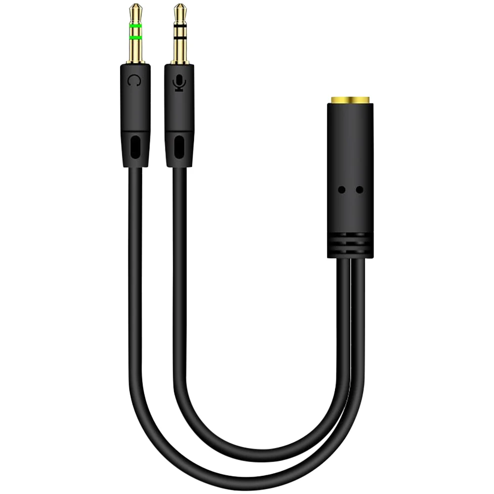 3.5mm Jack Microphone Headset Audio Splitter Cable Female to 2 Male Headphone Mic Aux Extension Cables For phone Computer Cabo