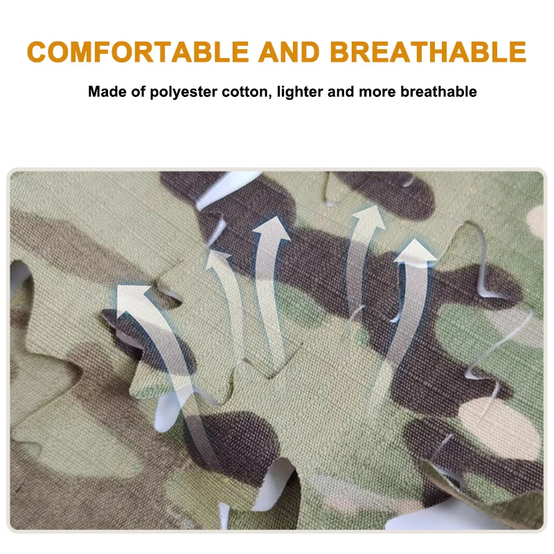 3D Camo Laser Cut Leaf Shape Airsoft Helmet Cover Mesh Helmet Cloth Paintball Paratrooper Hunting Airsoft Helmet Accessories