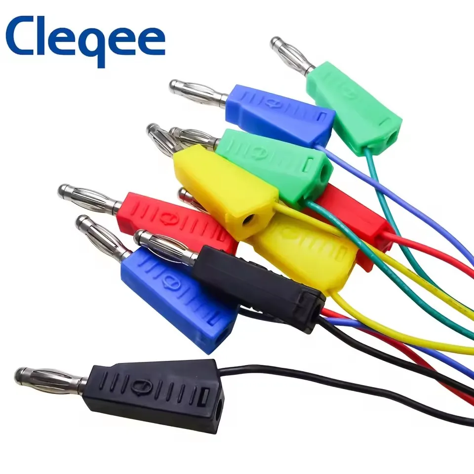 P1530 P1532 10PC Jumper Wires Male to 4mm Stackable Banana Plug Silicone Dupont Cable Electronic DIY Kit for Arduino Breadboard