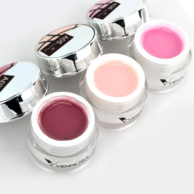 VENALISA Jelly Gel 50ml Pink Nude Collection Not Burning Hard Gel Soak Off UV LED Soft Extension Builder Nail Gel Nail Manicure