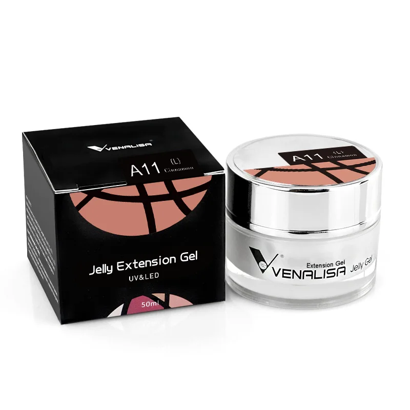 VENALISA Jelly Gel 50ml Pink Nude Collection Not Burning Hard Gel Soak Off UV LED Soft Extension Builder Nail Gel Nail Manicure