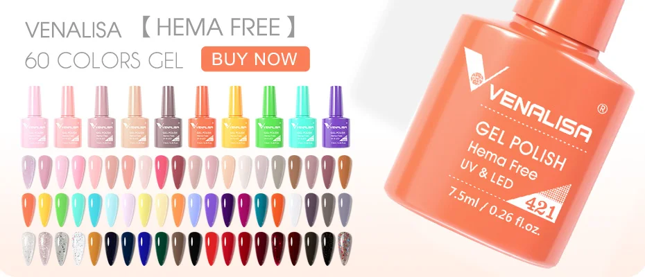 VENALISA Jelly Gel 50ml Pink Nude Collection Not Burning Hard Gel Soak Off UV LED Soft Extension Builder Nail Gel Nail Manicure
