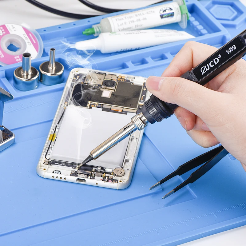 JCD 2 in 1 750W Hot Air Gun LCD Digital Display Welding Soldering Rework Station for Cell-phone BGA SMD PCB IC Solder Iron 8898