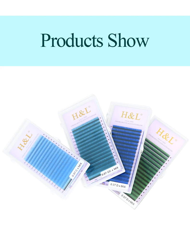 H&L New C/D/CC Curl 0.07 mm Mix Length False Lashes Eyelash Individual Colored Lashes Faux Eyelash Extensions