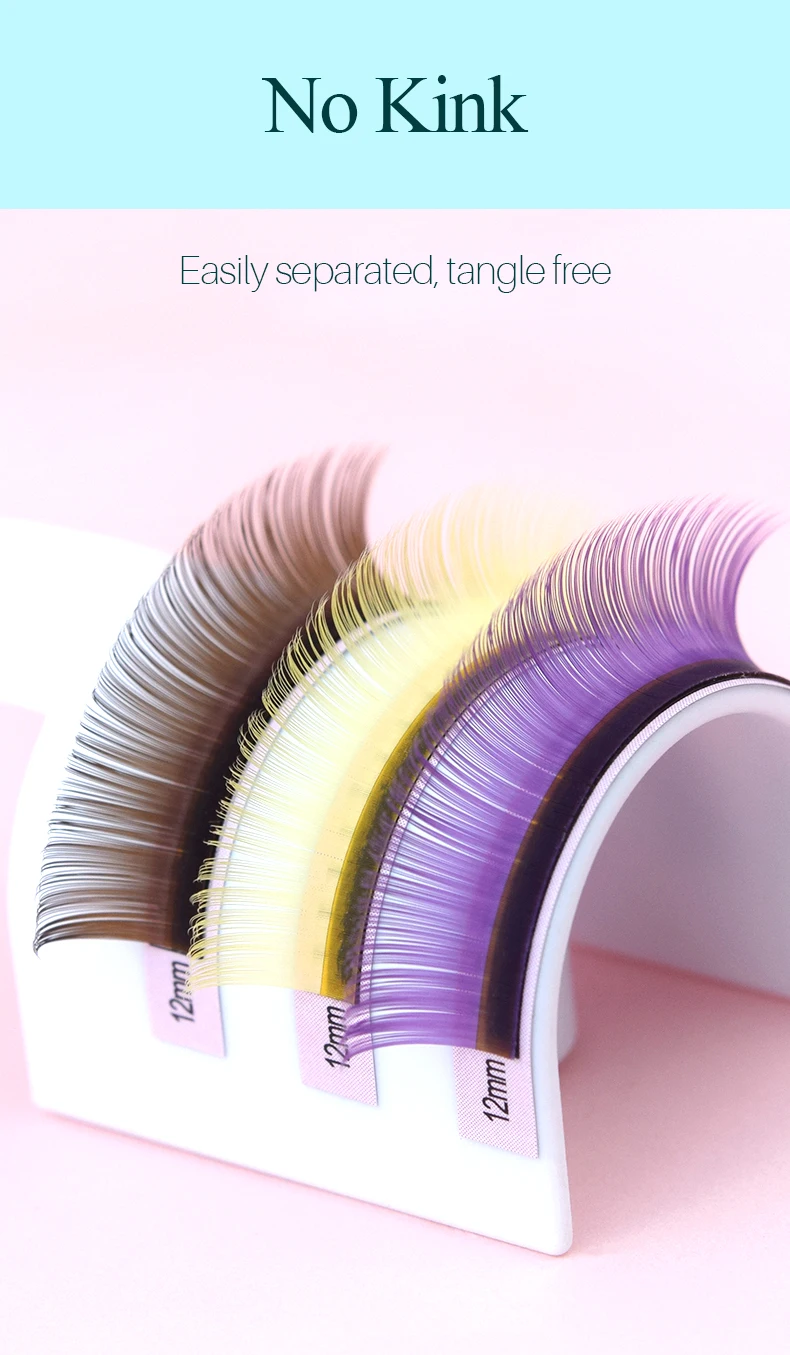 H&L New C/D/CC Curl 0.07 mm Mix Length False Lashes Eyelash Individual Colored Lashes Faux Eyelash Extensions