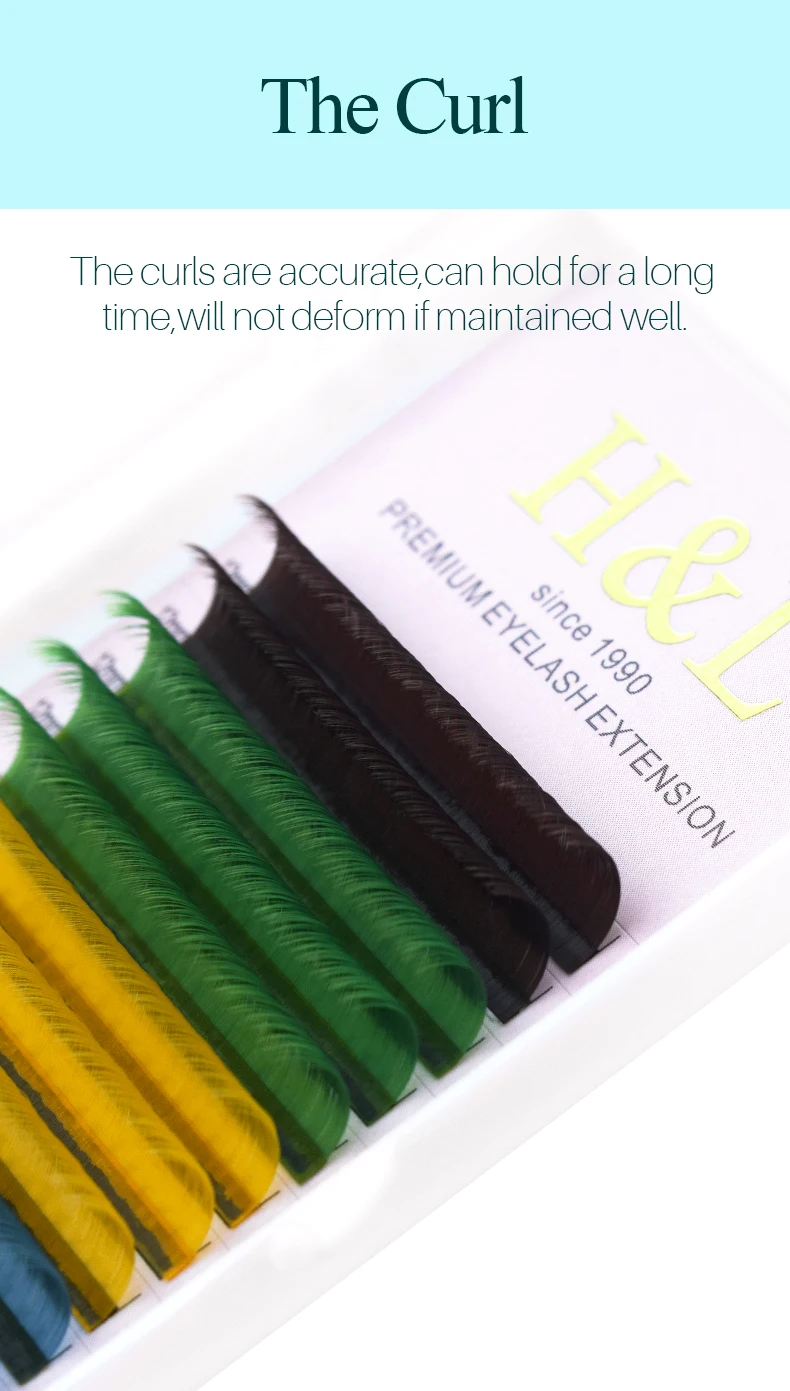 H&L New C/D/CC Curl 0.07 mm Mix Length False Lashes Eyelash Individual Colored Lashes Faux Eyelash Extensions