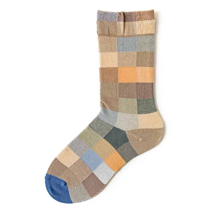 Qisin 1Pairs Women Sock Cartoon Print Creative Fashion Personalized Novelty Men Women Socks Winter Warm Comfortable Cotton Socks