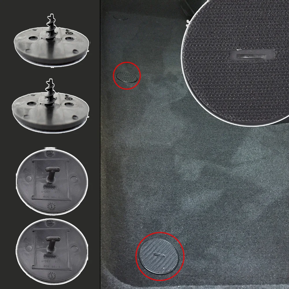 2Pcs Floor Mat Clips for BMW Mini 1 3 Series 5 F10 F11 X5 Car Hook Loop Carpet Fixing OE 07149166609 9171368 106480 Sticker Clip