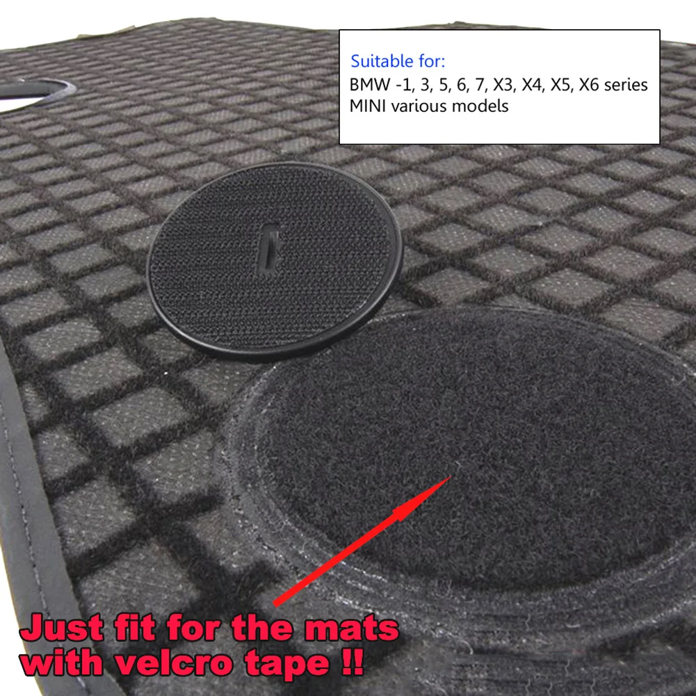 2Pcs Floor Mat Clips for BMW Mini 1 3 Series 5 F10 F11 X5 Car Hook Loop Carpet Fixing OE 07149166609 9171368 106480 Sticker Clip