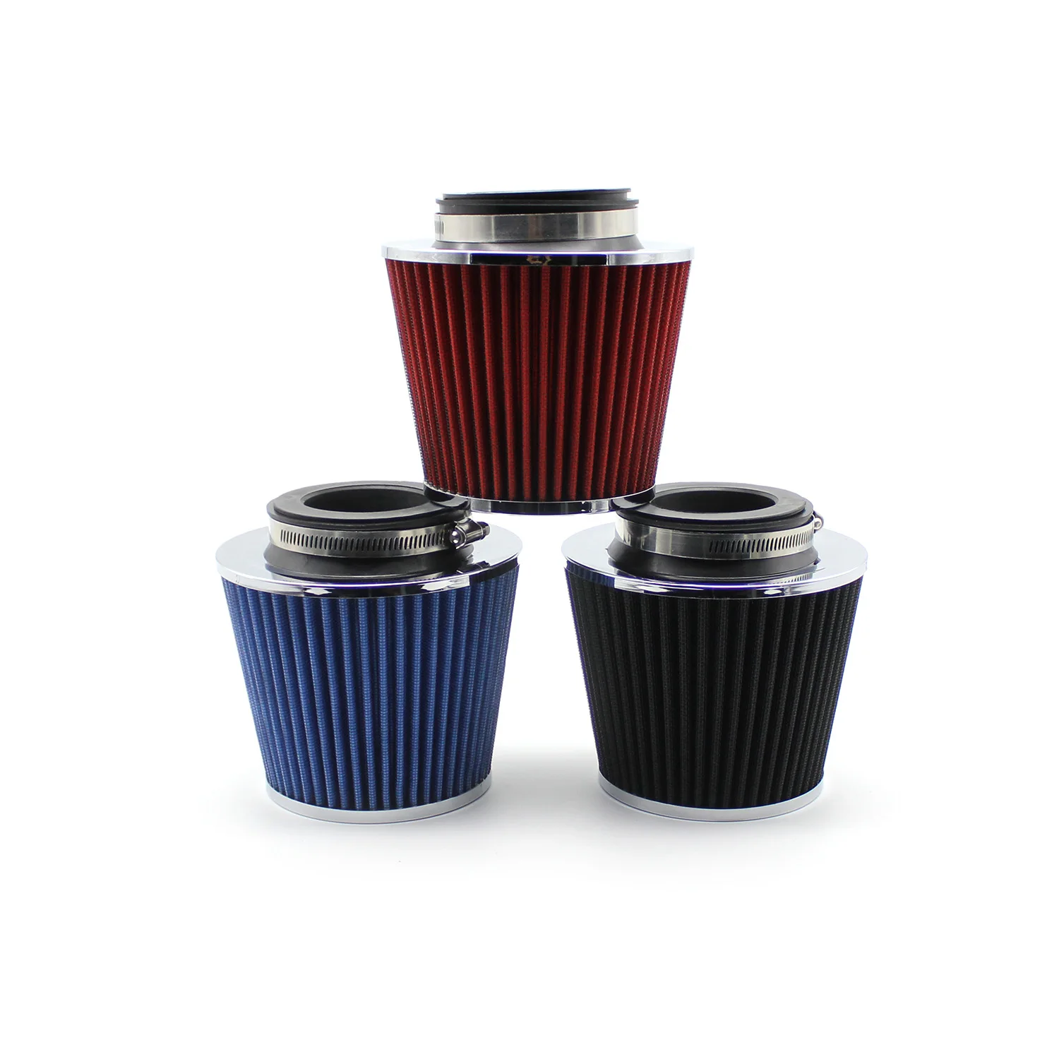 Car High Flow Air Filter Cold Air Intake Universal Filters 2.5 3" 3.5inch for Sport Racing Car Engine Air Inlet 90 80 76 70 63MM