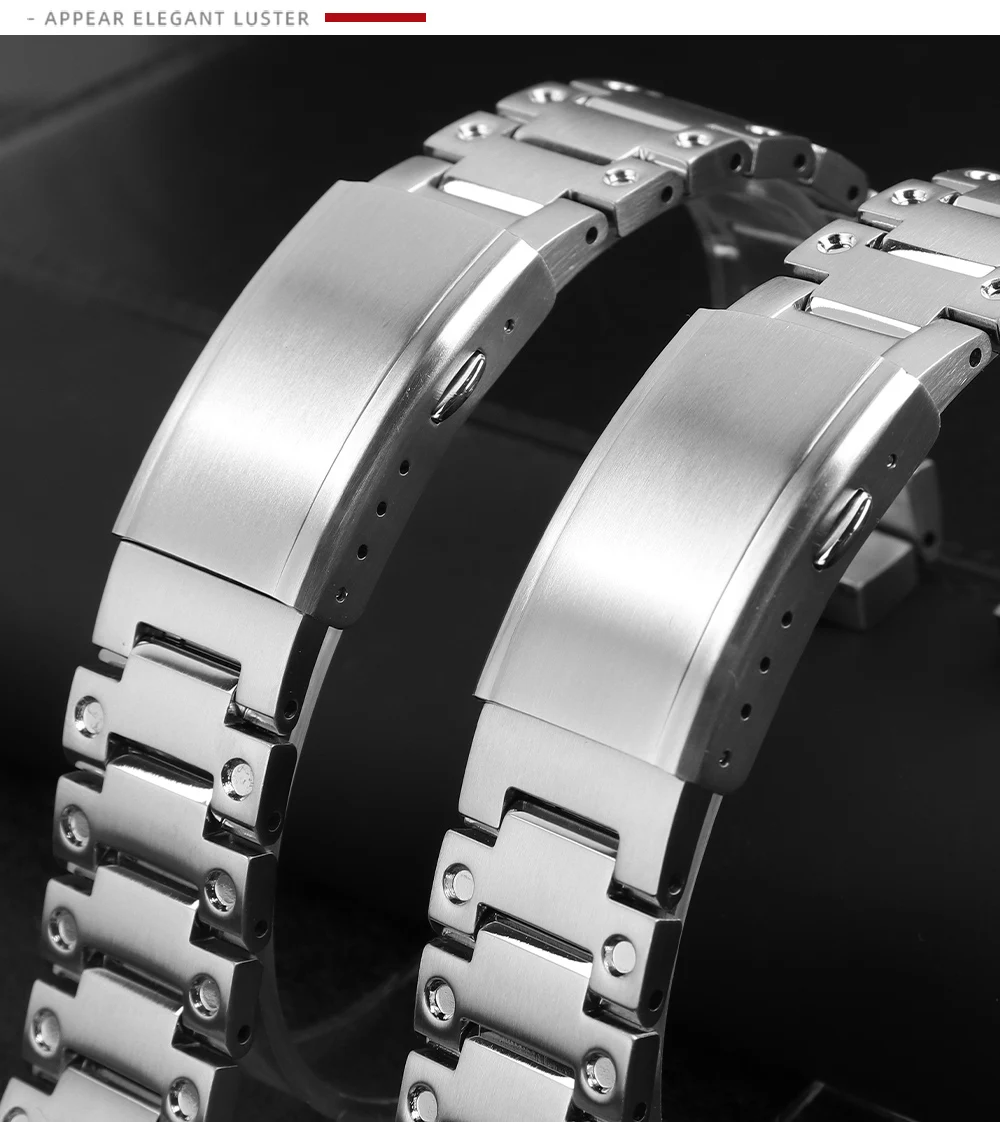 Stainless Steel Watchband for Casio G-Shock GW-M5610 DW5600 GW-5000 GBM-2100 GA2100 GM5600 GM2100 Watch Band Solid Steel Strap