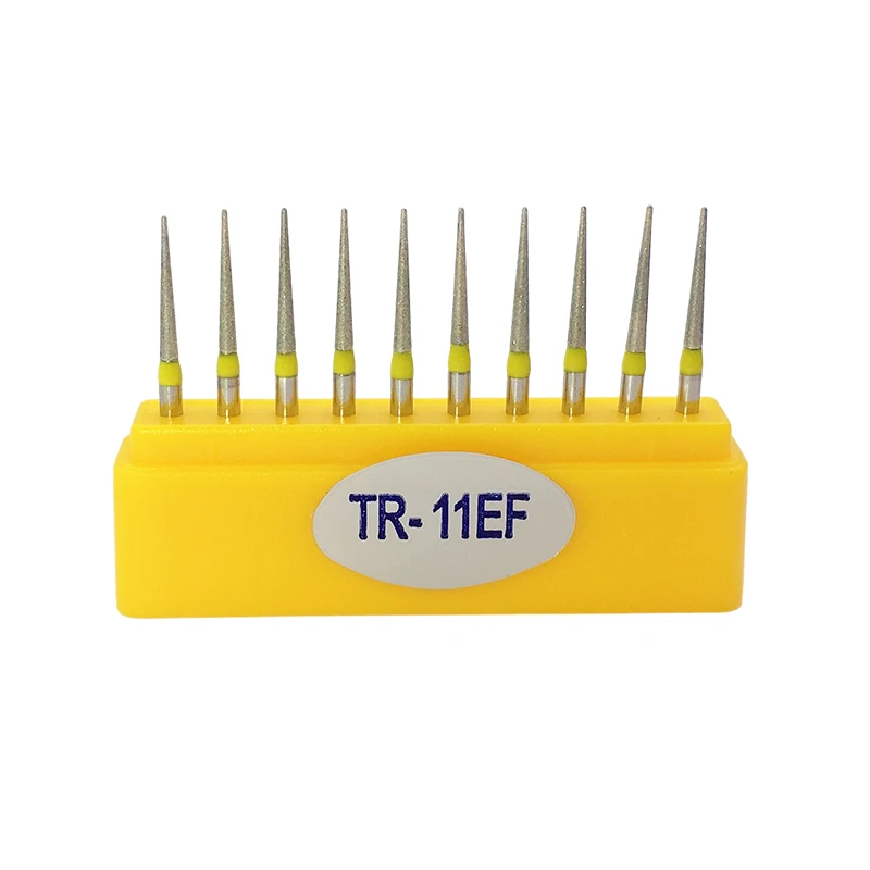 10pcs/Box Dental Diamond FG High Speed Burs for Polishing Smoothing Teeth Polishers TR Series Bur