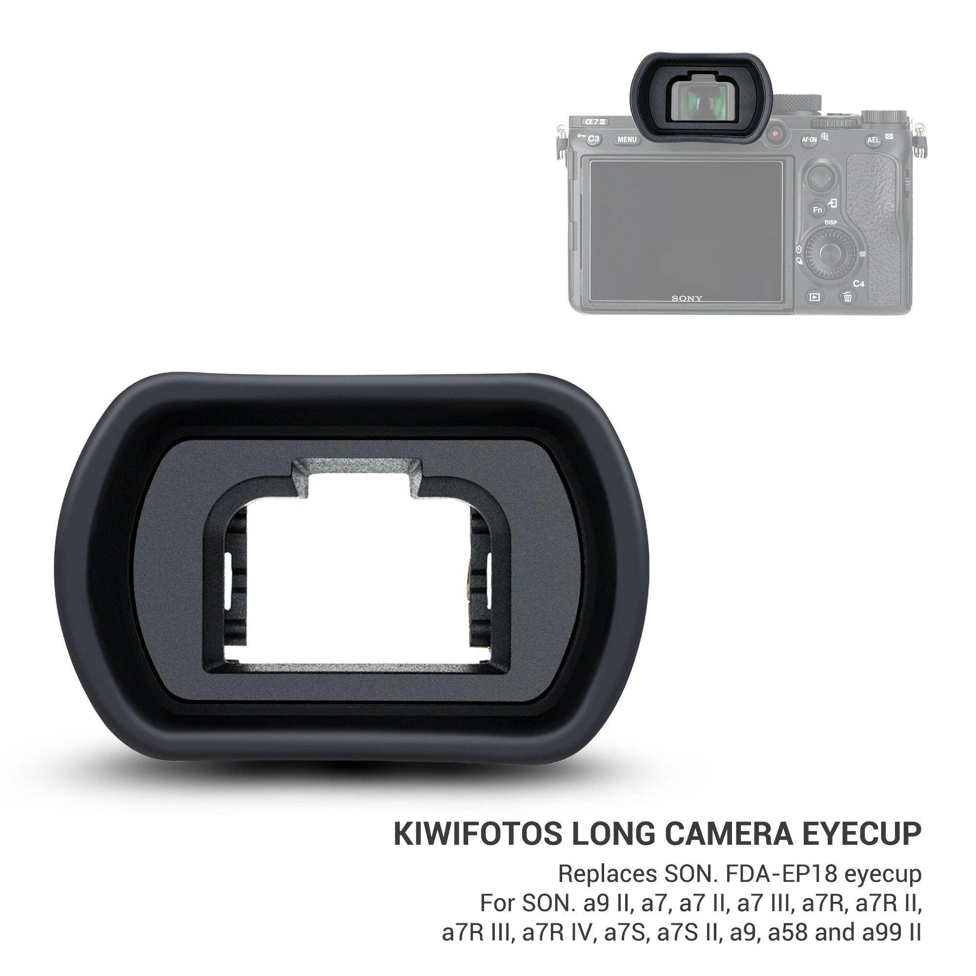 FDA-EP18 Soft Silicon Camera Viewfinder Eyecup for Sony A9 II, A7, A7 II, A7 III, A7R, A7R II, A7R III, A7R IV, A7S, A7S Eye Cup