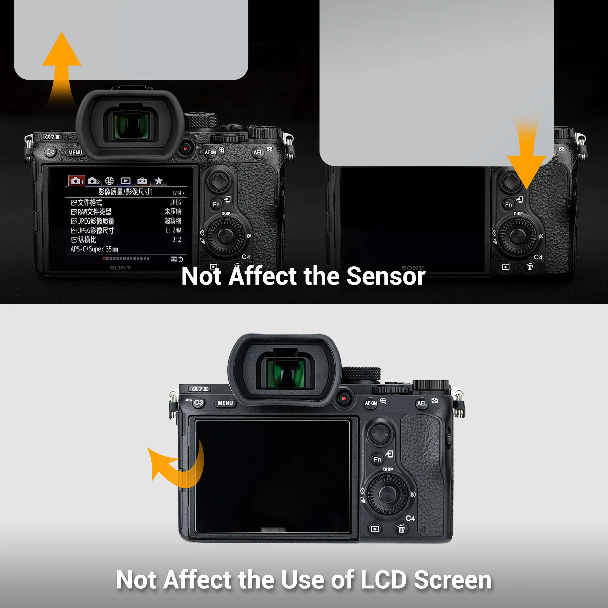 FDA-EP18 Soft Silicon Camera Viewfinder Eyecup for Sony A9 II, A7, A7 II, A7 III, A7R, A7R II, A7R III, A7R IV, A7S, A7S Eye Cup