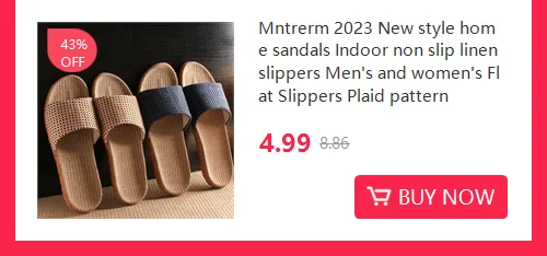 Mntrerm 2023 New Men's and Women's Slippers Baotou Embroidered Linen Slippers Four Seasons Breathable EVA Home Viscose Slippers