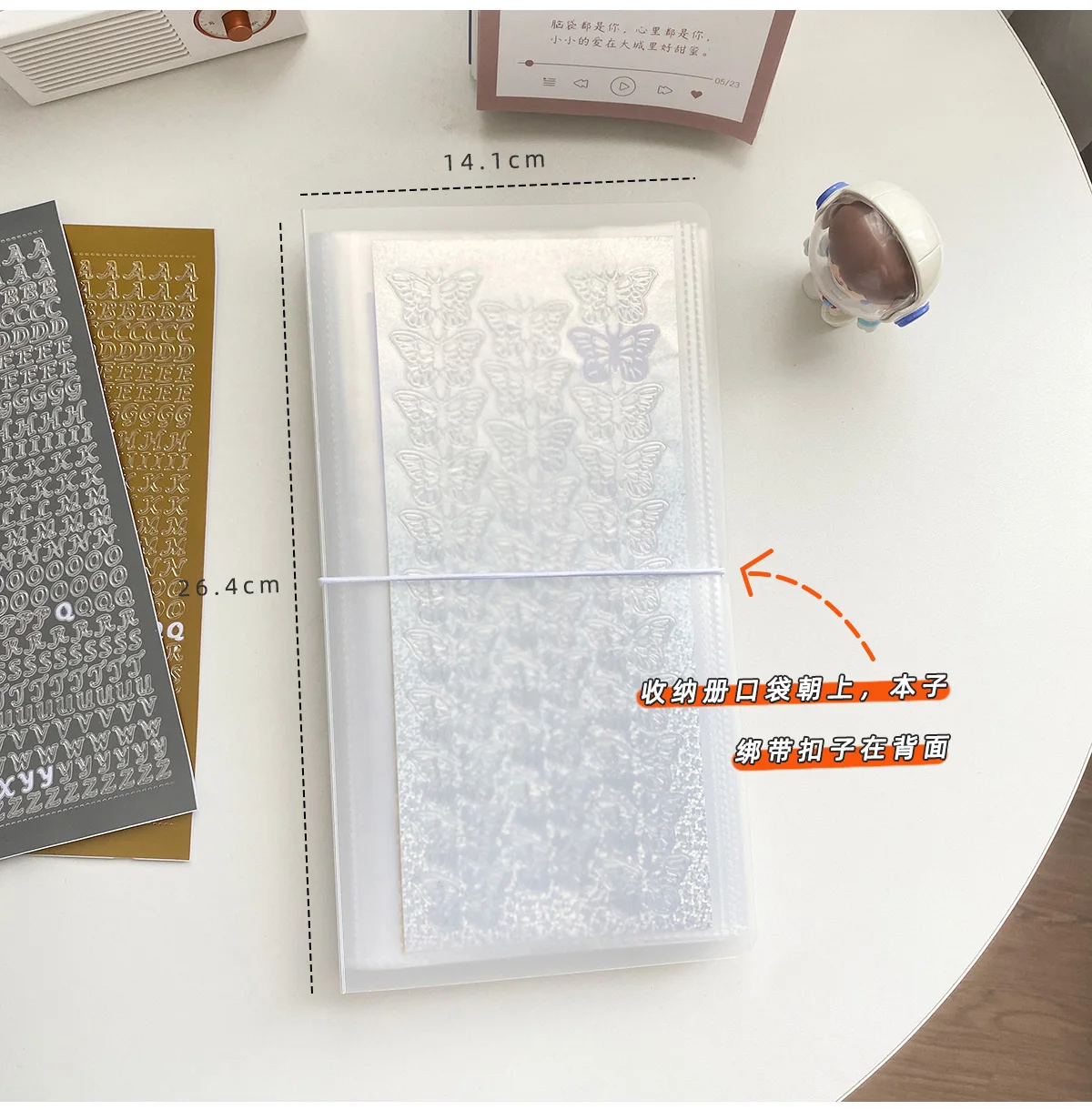 Yoofun Sticker Material Collection Holder Storage Book Case Transparent Photo Album Scrapbooking Material Paper Book Stationery