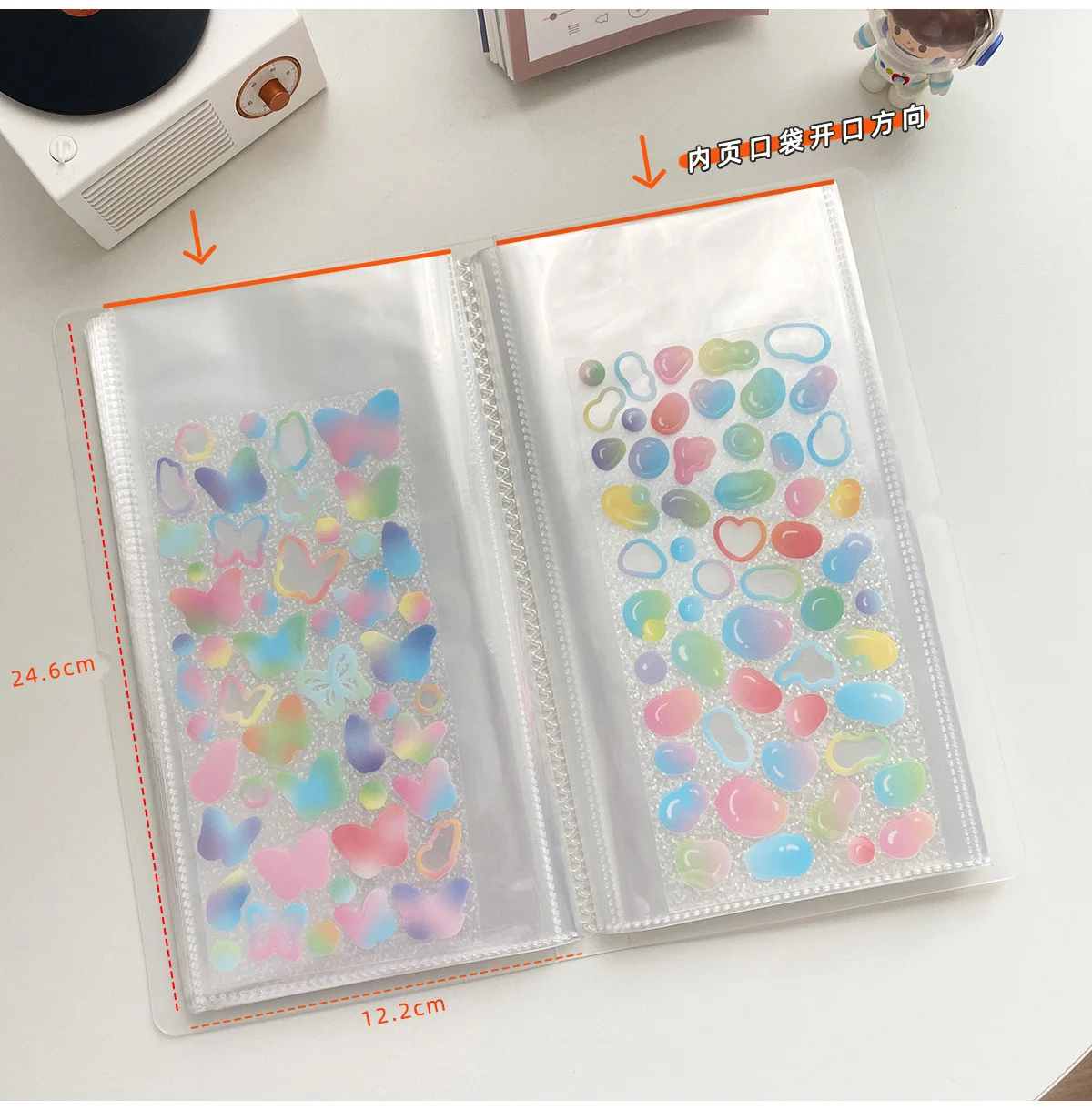 Yoofun Sticker Material Collection Holder Storage Book Case Transparent Photo Album Scrapbooking Material Paper Book Stationery