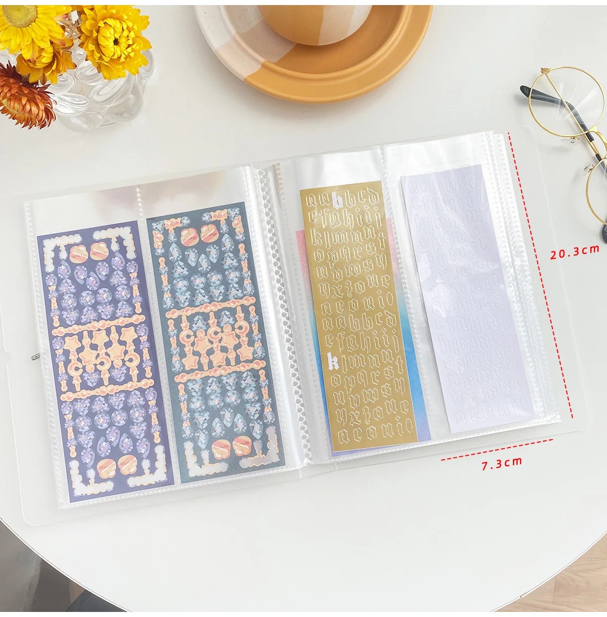 Yoofun Sticker Material Collection Holder Storage Book Case Transparent Photo Album Scrapbooking Material Paper Book Stationery