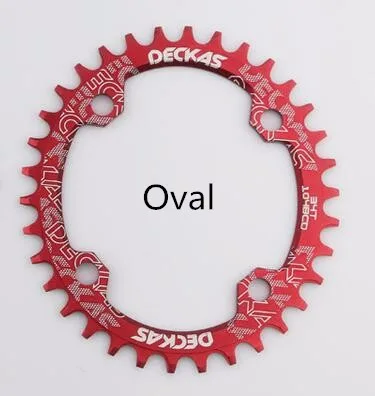 Deckas 104BCD Oval Round Narrow Wide Chainring MTB Mountain Bicycle 32T 34T 36T 38T Crown Crankset Single Tooth Plate Parts