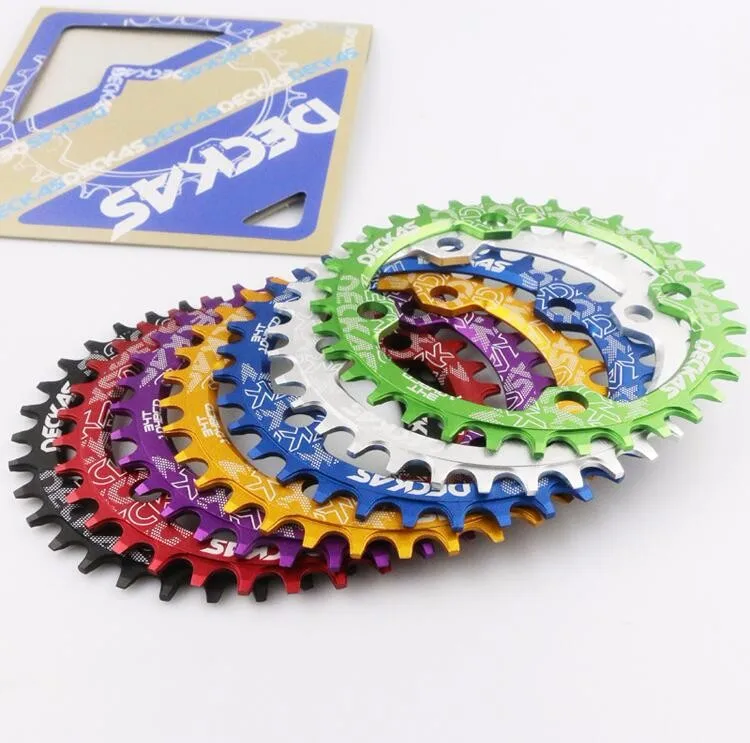 Deckas 104BCD Oval Round Narrow Wide Chainring MTB Mountain Bicycle 32T 34T 36T 38T Crown Crankset Single Tooth Plate Parts