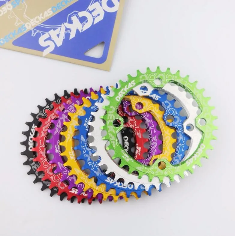 Deckas 104BCD Oval Round Narrow Wide Chainring MTB Mountain Bicycle 32T 34T 36T 38T Crown Crankset Single Tooth Plate Parts