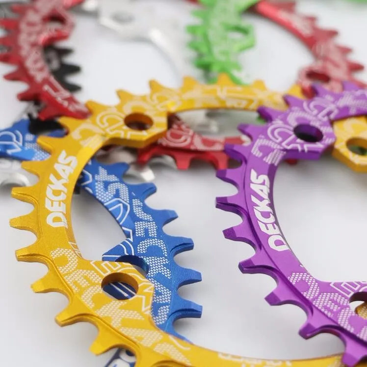 Deckas 104BCD Oval Round Narrow Wide Chainring MTB Mountain Bicycle 32T 34T 36T 38T Crown Crankset Single Tooth Plate Parts