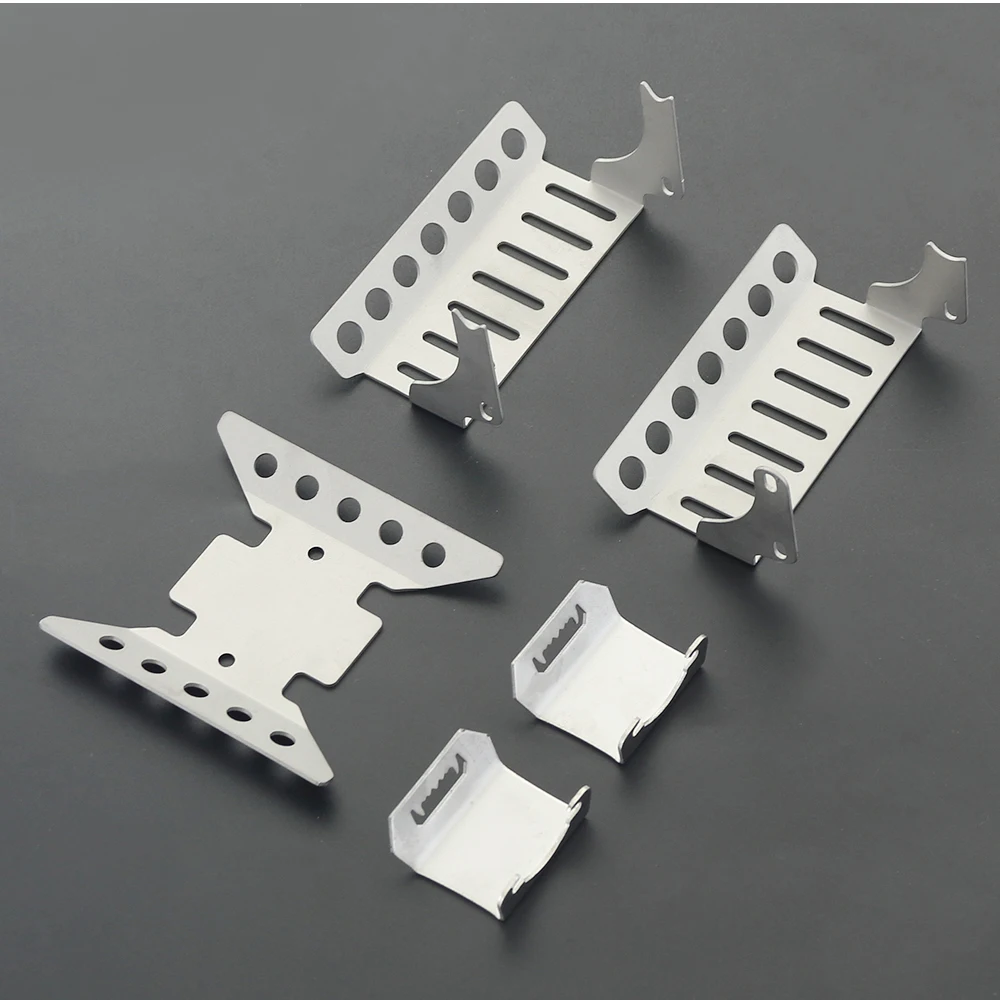 Metal Portal Axle Protector Skid Plate Chassis Armor Set for 1/10 RC Crawler Axial SCX10 III Gladiator JLU Wrangler Upgrade Part