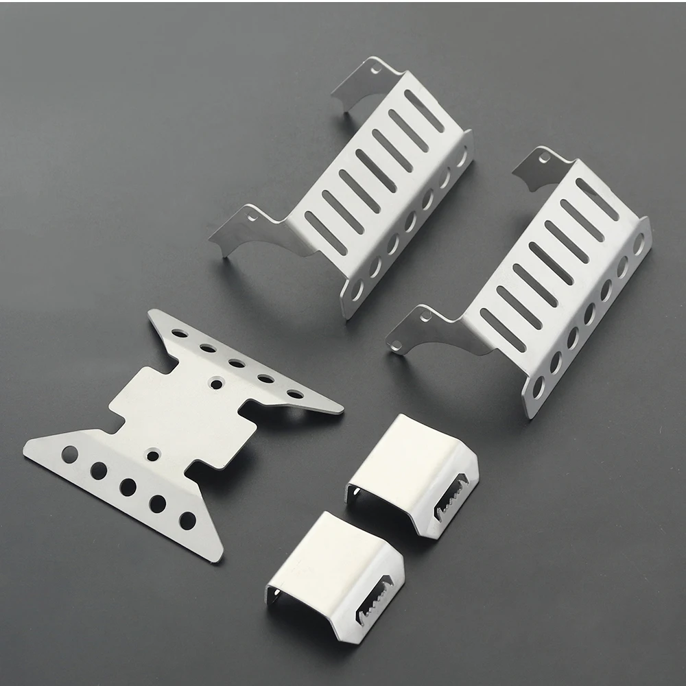 Metal Portal Axle Protector Skid Plate Chassis Armor Set for 1/10 RC Crawler Axial SCX10 III Gladiator JLU Wrangler Upgrade Part
