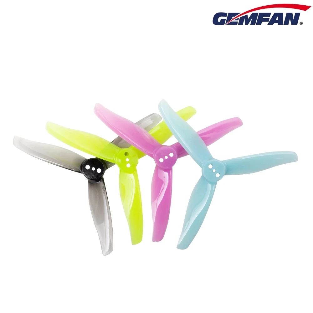 Gemfan Hurricane 3016 3inch Toothpick 3X1.6X3 3-Blade PC Propeller 1.5mm 2mm Hole for RC FPV Racing Drone 1303 5000KV Motor