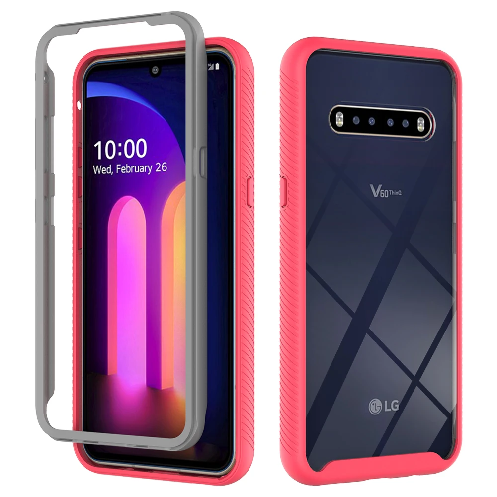 Hybrid TPU/PC Sky Case For LG V60 ThinQ Fundas Capa Two Layer Structure Shockproof Crystal Clear Shell Cover For LG V50s ThinQ