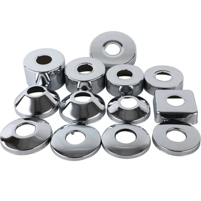 2PCS 1/2"3/4"Faucet Decorative Cover Stainless Steel Water Pipe Connector Heighten Valve Panel Shower Kitchen Faucet Accessories
