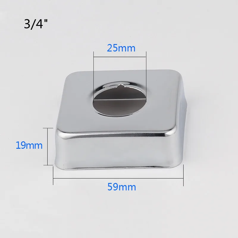 2PCS 1/2"3/4"Faucet Decorative Cover Stainless Steel Water Pipe Connector Heighten Valve Panel Shower Kitchen Faucet Accessories