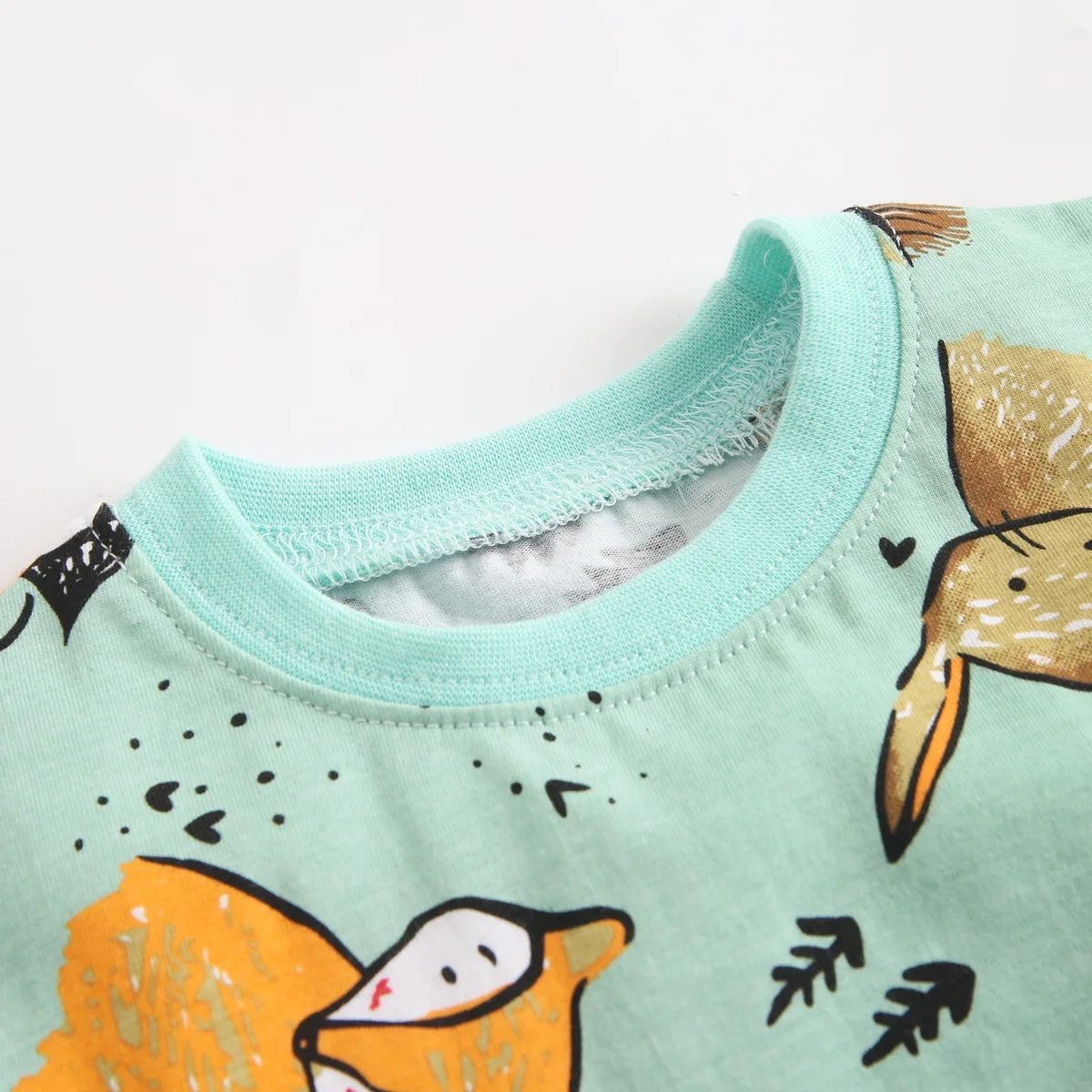 Sanlutoz Cartoon Boys Clothing Sets Summer Short Sleeve Cotton Baby Tops + Baby Shorts 2Pcs Casual