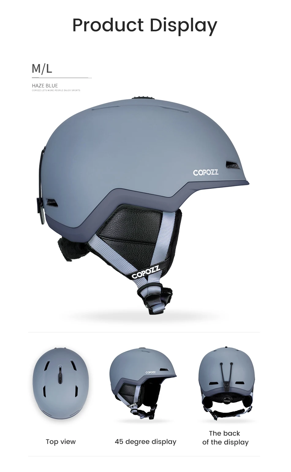 COPOZZ Winter Ski Snowboard Helmet Half-covered Anti-impact Safety Helmet Cycling Snowmobile Skiing Protective For Adult And Kid